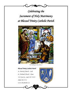 Celebrating the Sacrament of Holy Matrimony at Blessed Trinity