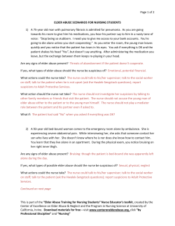 Elder Abuse Scenarios for Nursing Students