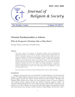 Christian Fundamentalists or Atheists