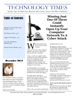 Newsletter - DominionTech Computer Services