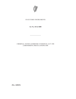 CRIMINAL JUSTICE (FORENSIC EVIDENCE