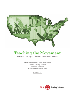 Teaching the Movement: The State of Civil Rights Education in the