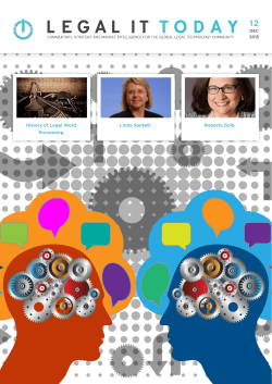 History of Legal Word Processing Linda Sackett Roberta Gelb