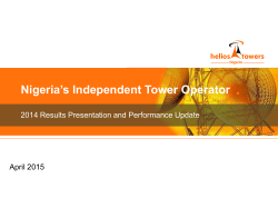 FY 2014 Investor Report