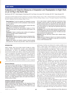 Subjective and Objective Measures of Adaptation and