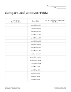 Compare and Contrast Table