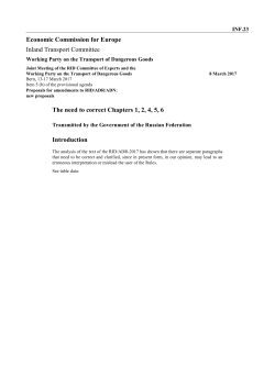 Economic Commission for Europe Inland Transport