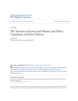 The Tensions of Karma and Ahimsa: Jain Ethics, Capitalism, and