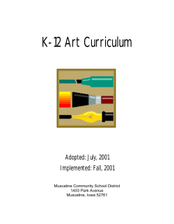 K-12 Art Curriculum - Muscatine Community School District