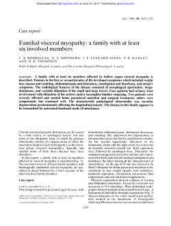 Familial visceral myopathy: a family with at least six involved