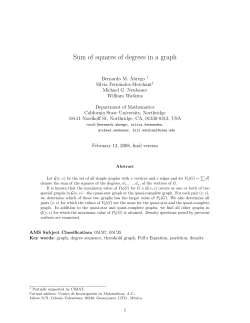 Sum of squares of degrees in a graph