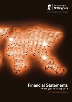 Financial Statements - University of Nottingham