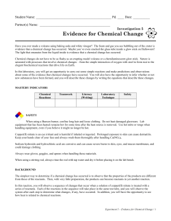 Evidence for Chemical Change