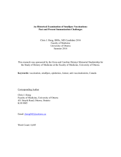 An Historical Examination of Smallpox