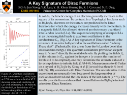 A Key Signature of Dirac Fermions