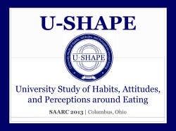 University Study of Habits, Attitudes, and Perceptions around Eating