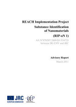 REACH Implementation Project Substance Identification of