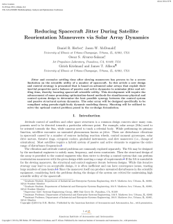 Reducing Spacecraft Jitter During Satellite Reorientation Maneuvers