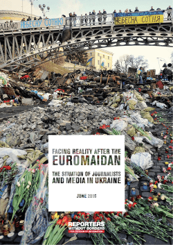 Journalists and media in Ukraine &ndash; RSF 2016.indd