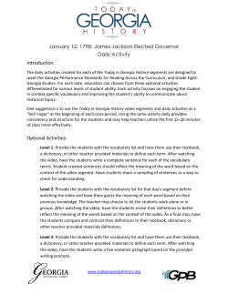 January 12, 1798 - Today In Georgia History
