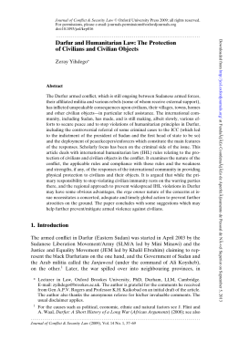 Darfur and Humanitarian Law: The Protection of Civilians and