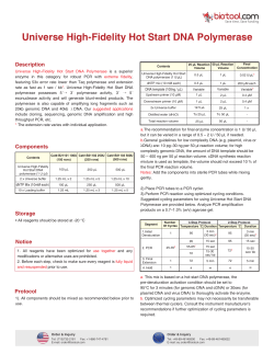 B2110-Universe High-Fidelity Hot Start DNA Polymerase