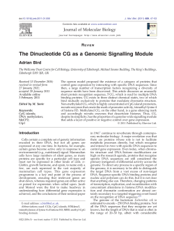 The Dinucleotide CG as a Genomic Signalling
