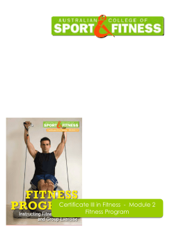 Certificate IV in Fitness