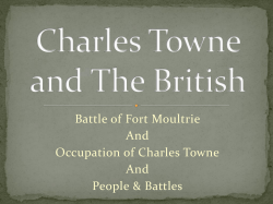 Charles Towne and The British