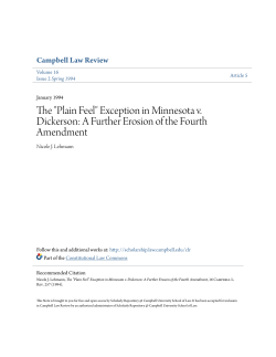 "Plain Feel" Exception in Minnesota v. Dickerson