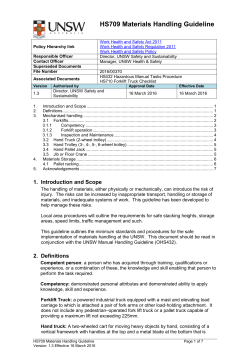 HS709 Materials Handling Guideline