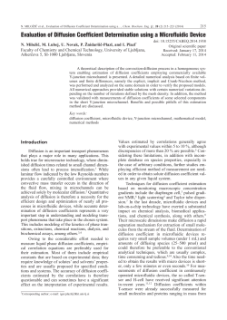 Evaluation of Diffusion Coefficient Determination using a Microfluidic