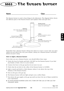 The Bunsen burner