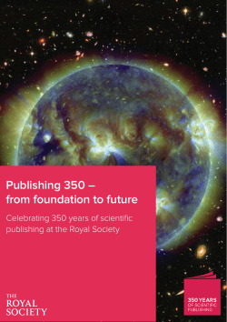Publishing 350 &ndash; from foundation to future