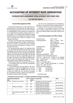 7 ACCOUNTING OF INTEREST RATE DERIVATIVES