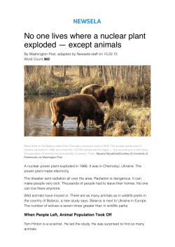 No one lives where a nuclear plant exploded &mdash; except animals