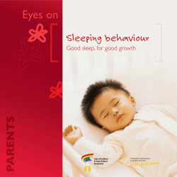 Sleeping behaviour: Good sleep, for good growth