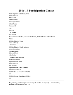 Athletic Participation Census