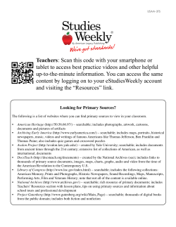 Studies Weekly 3rd Quarter Teacher Supplement