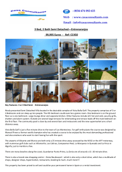 3 Bed, 2 Bath Semi Detached&mdash;Entrenaranjos 99,995 Euros