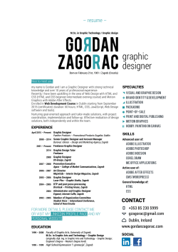 PDF - Gordan Zagorac / graphic designer
