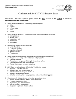 ClinImmune Labs CHT/CHS Practice Exam