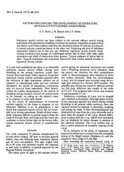 FACTORS INFLUENCING THE DEVELOPMENT OF EXPIRATORY