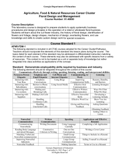 Floral Design and Management