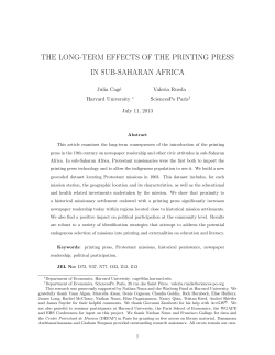 the long-term effects of the printing press in sub