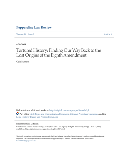 Finding Our Way Back to the Lost Origins of the Eighth Amendment