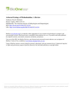 Arboreal Ecology of Plethodontidae: A Review
