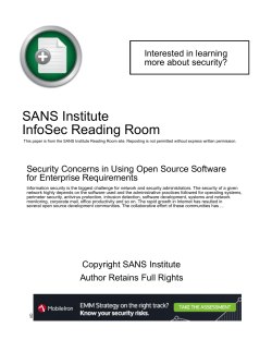 Security Concerns in Using Open Source Software
