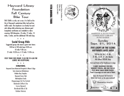 Hayward Library Foundation Fall Century Bike Tour