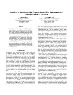 Creativity in Story Generation From the Ground Up: Non - NIL